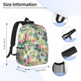 thumbnail image 5 of Rateoe Tropical Flowers Pattern Student Backpack Water-resistant Backpack 15-inch Laptop Backpack Lightweight Adjustable School Backpack, 5 of 6