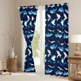 thumbnail image 3 of Feelyou Marine Shark Curtains Pack of 2 (52x84 Each), Ocean Animal Sealife Window Curtains, 3 of 6