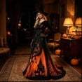 thumbnail image 3 of XinghaiYIDE Witch Dress for Women,Halloween Vampire Treehouse Thorns Witches Gothic Maxi Mesh Dresses, 3 of 4