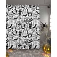 thumbnail image 2 of Halloween Decoration Shower Curtain Set ，Waterproof Fabric Shower Curtains Bat Witch Black Vintage Decoration Shower Curtains for Bathroom,Bathroom Decor 36"x72", 2 of 6