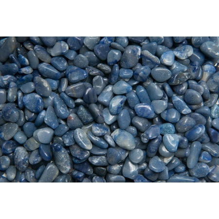 Fantasia Crystal Vault: 3 lb Blue Quartz Tumbled Stones - XSmall - 0.5