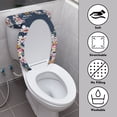 thumbnail image 3 of HELLHERO Toilet Lid Covers Set with Elastic Edge 2-Piece Lid Cover Set for Toilet 17"x21" for Adjustable, 3 of 5