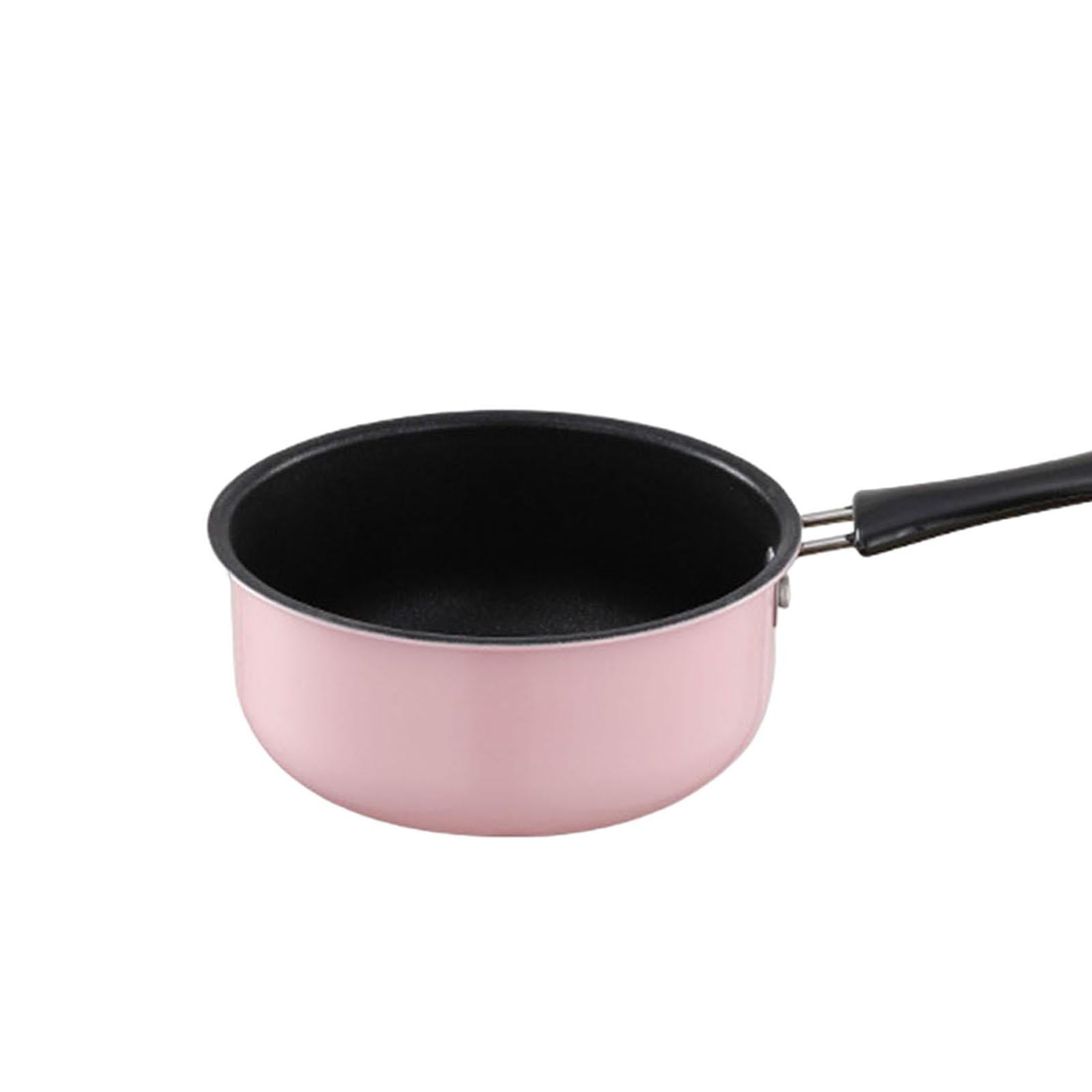 Milk Pan-Milk Pot Non stick Mini Saucepan Butter Warmer with Wooden Handle  Small Cookware, Perfect Size for Heating Smaller Liquid Portions 