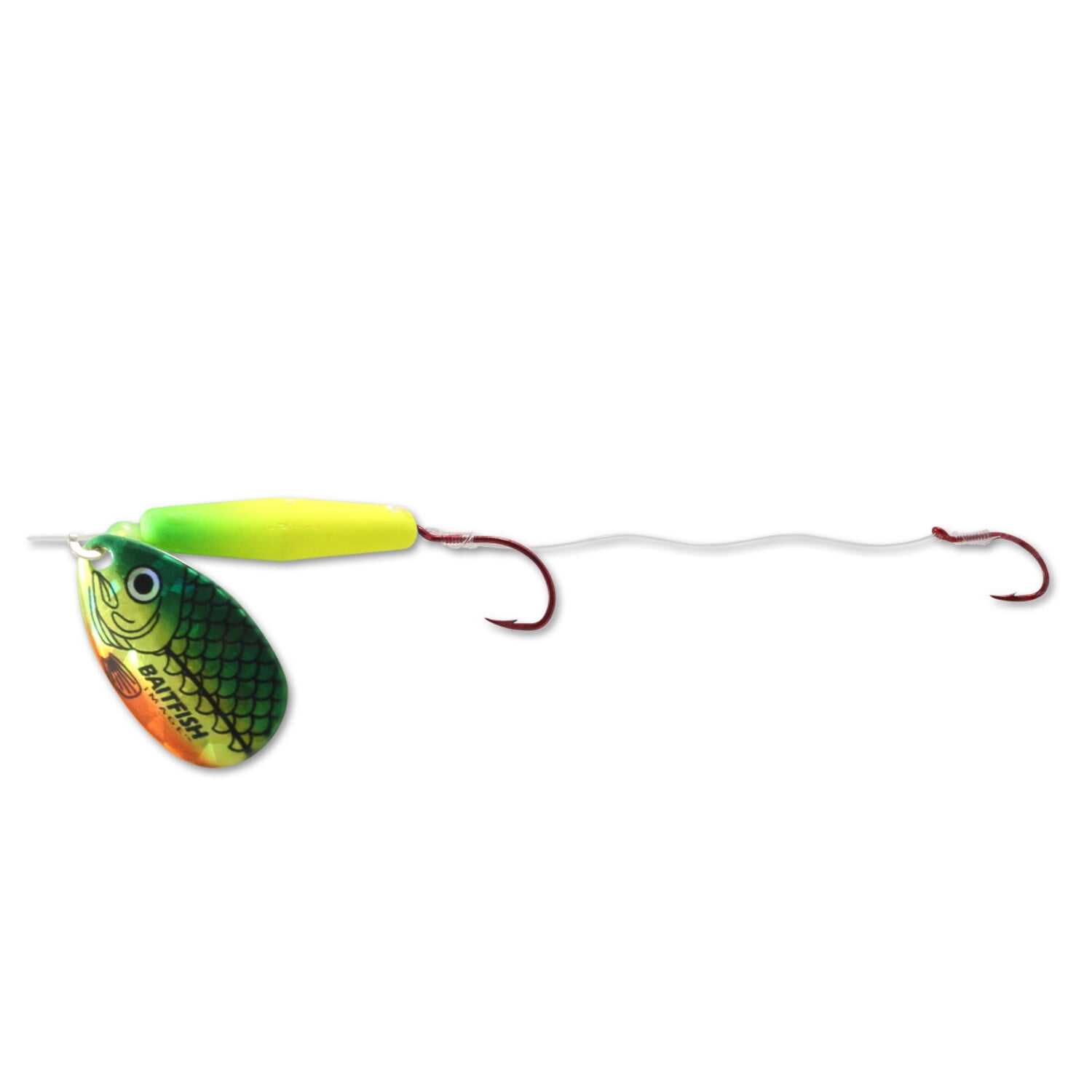 Northland Fishing Tackle BAITFISH FLOAT'N SPIN - 1/Card - 60" Snell-#4 Blade-#4 Hooks - Sunrise