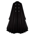 thumbnail image 2 of Hvyesh Medieval Hooded Cloak Renaissance Cape with Ruffled Shawl Collar Button Long Cloak for Women Men Halloween Cosplay, 2 of 5