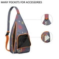 thumbnail image 4 of Trippy Weed Sling Backpack - Psychedelic Swirl Leaf Pattern, Fashion Forward Shoulder Pack, 4 of 4