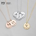 thumbnail image 2 of DIY Tiny Gold Initial Necklace Oro Plata Letra Collar Iniciales Nombre Colgante Joyería de moda Fabricación de acero inoxidable Placa de identificación personalizada para mujeres Mamá Regalo Gargantil, 2 of 3