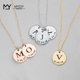 thumbnail image 2 of DIY Tiny Gold Initial Necklace Oro Plata Letra Collar Iniciales Nombre Colgante Joyería de moda Fabricación de acero inoxidable Placa de identificación personalizada para mujeres Mamá Regalo Gargantil, 2 of 3