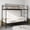 Black, variant on DeepRoar Bunk Bed Twin Over Twin, Heavy Duty Metal Bunk Bed Frame with Ladder and Guardrail, Convertible 2 Beds, Bunk Bed for Adults and Teens, Space-saving Bunk Bed for Bedroom, Dorm, Easy Assembly