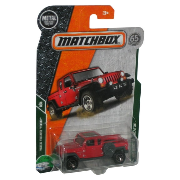 Matchbox MBX Road Trip 28/35 (2018) Red '05 Jeep Gladiator Toy Truck 106/125