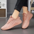 thumbnail image 4 of Domzle Women's Walking Shoes Comfortable Cushion Running Tennis Shoes Non-Slip Athletic Workout Cross Training Sports Fashion Sneakers Pink 40, 4 of 9