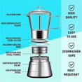 thumbnail image 2 of Moka Induction Stovetop Espresso Maker, Italian Coffee Maker, 240Ml, 2 of 5