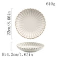 thumbnail image 2 of Ceramic Plate Household White Tableware Restaurant Kitchen Round Dining Plate Dinner Salad Dessert Plate Solid Color Deep Dish Plate Flat Plate, 2 of 5