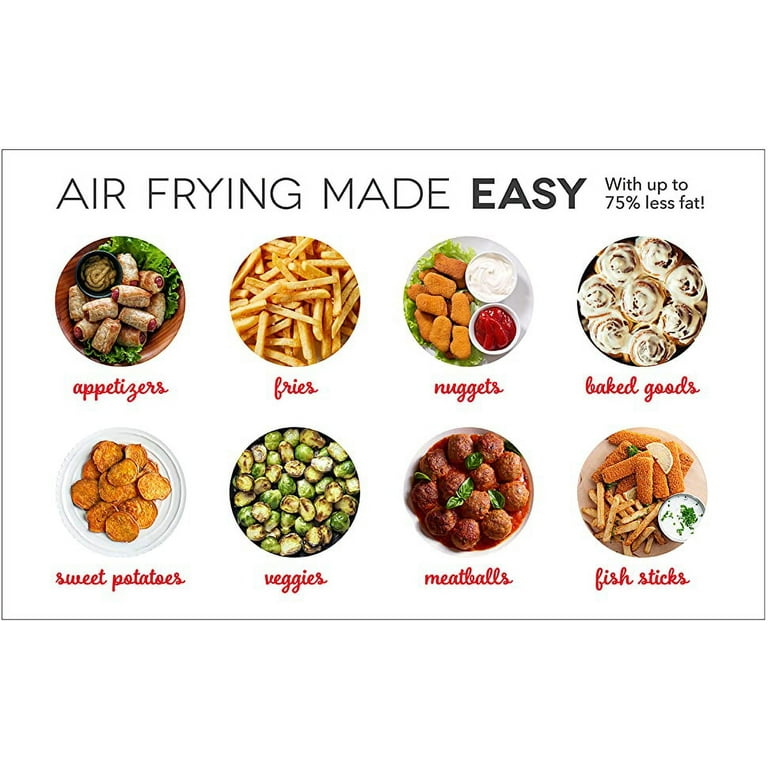 DASH Tasti Crisp Electric Air Fryer 2.6Qt with Recipe Guide