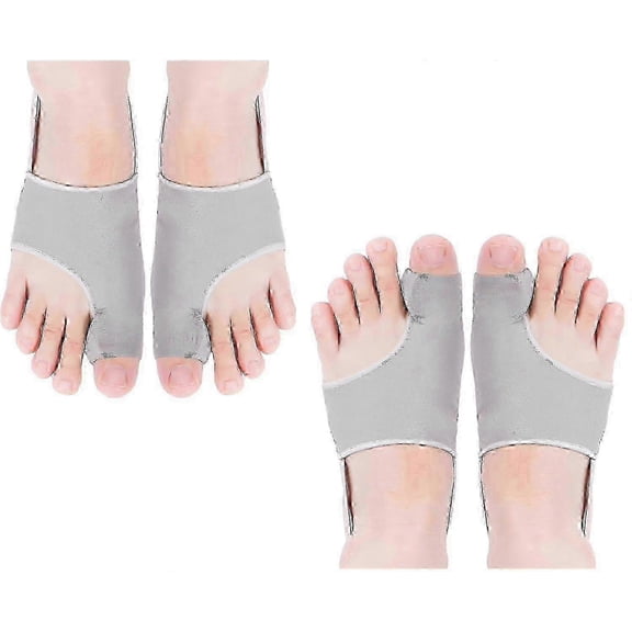 Hyggear Adjustable Bunion Corrector with Silicone Pads - Toe Separator for Hallux Valgus Relief (Grey, 2 Pairs) 2026