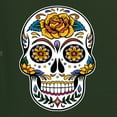 thumbnail image 5 of Wild Bobby Day Of The Dead Sugar Skull Pop Culture Men Premium Tri Blend Tee, Forest Green, XX-Large, 5 of 5