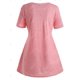 thumbnail image 2 of Más el tamaño de encaje Insertar Mock botón camiseta Rosegal Camisetas tallas grandes, 2 of 5