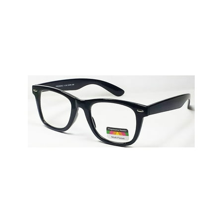 Multi Focus 3 in 1 Progressive Reading Glasses Square Black +2.50