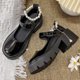 thumbnail image 4 of Zapatos británicos de suela gruesa para mujer, sandalias de Cosplay de tacón alto Vintage para niñas y estudiantes Wmkox8yii  shkj1129, 4 of 9