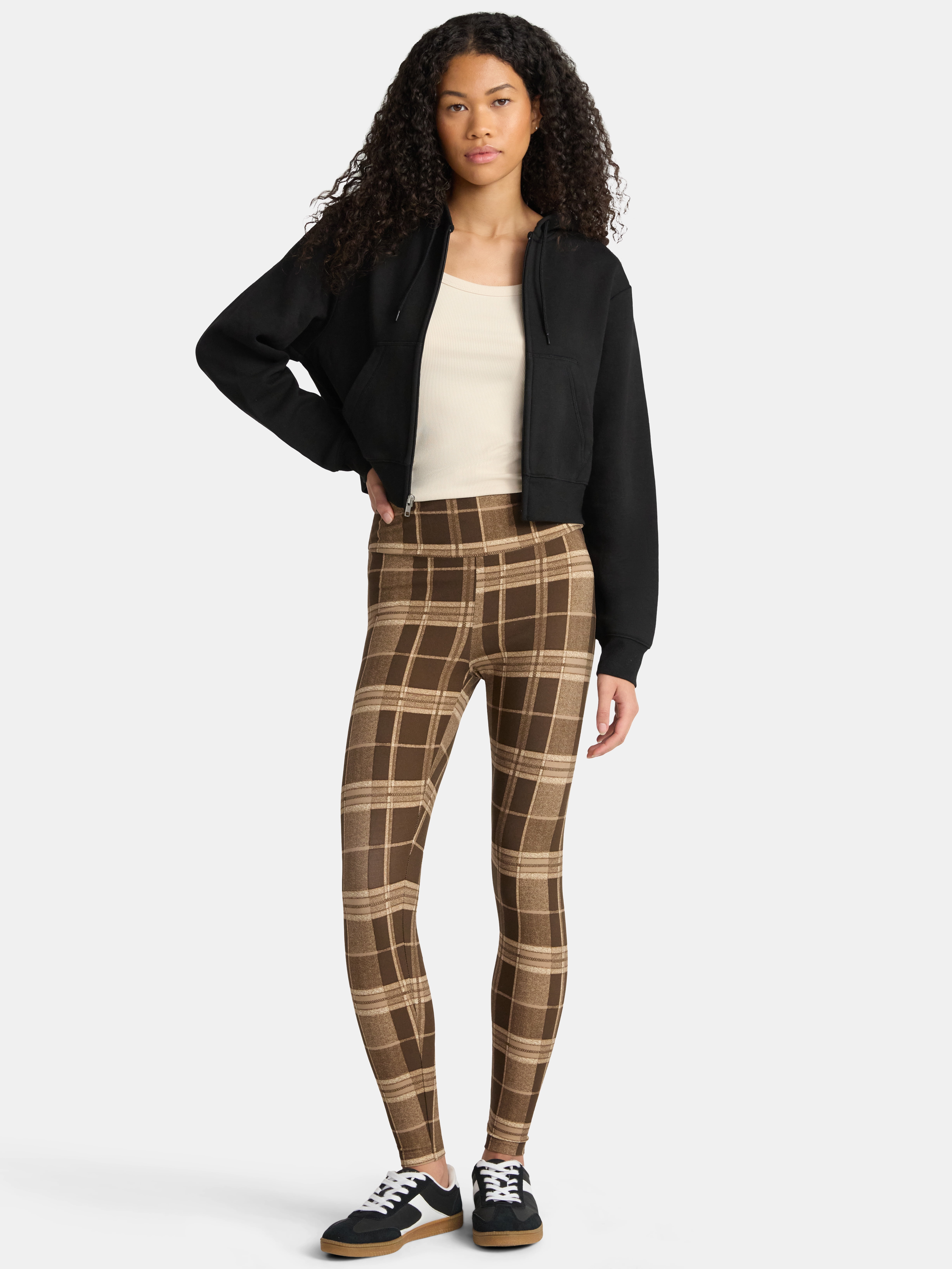 No Boundaries Faux Sueded Ankle Leggings, 27.5”Inseam, 1 or 2-Pack, Women's & Women's Plus Sizes XXS-4X