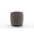 thumbnail image 6 of Gray Swivel Barrel Chair | For Bedroom and Living Room Use | Eucalyptus Frame and Metal Ring | Spot Wipe Clean, 6 of 6