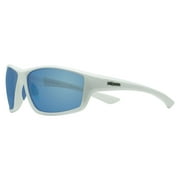 Piranha Eyewear Orion II White Sport Sunglasses with Blue Mirror Lens