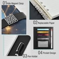 thumbnail image 4 of Leather Planner Leather Notebook Notebook Journal Binder Design Pen Pocket Design Convenient for Storage Butterflies Flutter, 4 of 6
