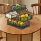 thumbnail image 5 of Cesta de fruta de metal de 3 niveles con organizador para bocadillos, pañuelos y accesorios. Negro, 5 of 9