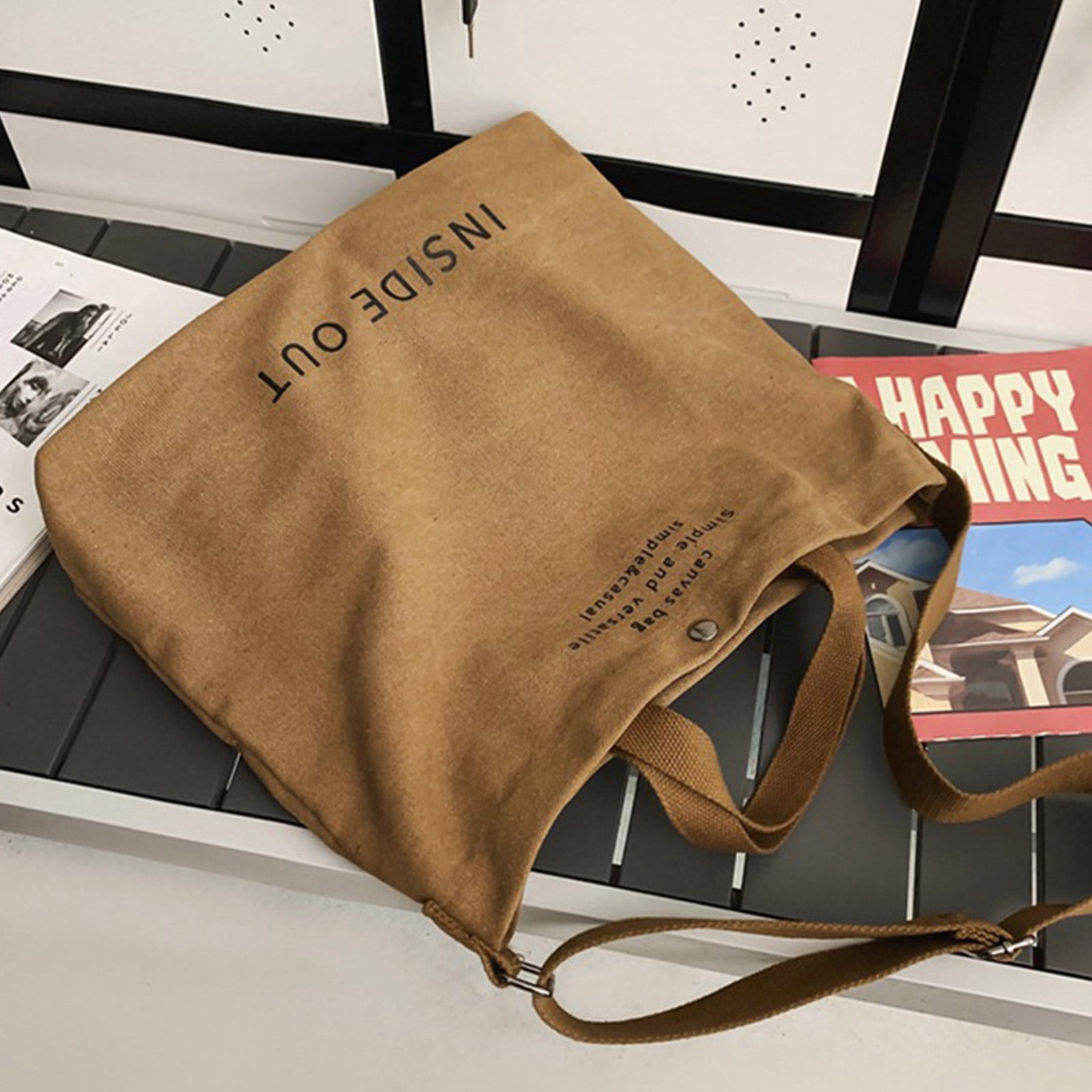 2023 NEW Crossbody Bag Canvas Shoulder Bag for Women Girl Handbag Leisure Tote Bag Fashion School Messenger Bag Book Bag
