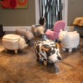 Black and White Cow Stool