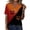 Orange, variant on Halloween Printed T-Shirts for Women Gothic Horror Winged Elements Graphic Henly T Shirts Fashion Fantasy Dark Notch V Neck Tee Blue S