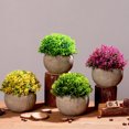 thumbnail image 3 of Gwong Decoración hogareña Simulación Potted Fresh Home Decoration Plastic Rural Hierba Bola Fake Bonsai para sala de estar Gwong 21067260, 3 of 6