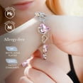 thumbnail image 3 of Leafael Infinity Love Heart Link Bracelets, October Birthstone Crystal Bracelet for Women, Silver Tone Jewelry Gifts for Her, Rose Quartz Pink, 7-inch Chain and 2-inch Extender, 3 of 6