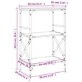thumbnail image 4 of vidaXL Bookcase Modern 3-Shelf Black Engineered Wood, 4 of 65