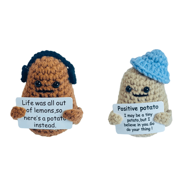 Papa Ganchillo Con Tarjeta Positiva Regalos para Amigos (auriculares L)