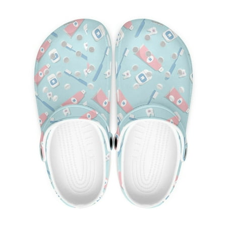 

Dental Theme White Sole Clog Shoes