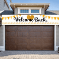 thumbnail image 7 of LUUFILx Welcome Back Banner Glitter Gold Heart Backdrop Party Supplies Decoration Event Background Photography Props School Office Reunion, 7 of 7