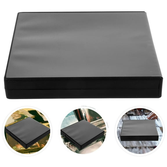 Amosfun Black Dvd Case Storage Box for Home Cd and Dvd Organization