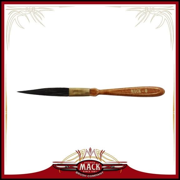 Andrew Mack STR8LINES Synthetic Squirrel Pinstriping Brush Size 0