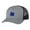 Heather Grey/Black/Royal Clover, variant on Men's Lucky Clover Shamrock Center Embroidered Golf Mesh Back Trucker Hat, Black/White/White Clover