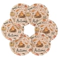thumbnail image 7 of Yayeee 6 PCS Drink Coasters with Holder Set Woven Absorbent Round Tabletop Hot Pad, Campfire Pattern, 7 of 7