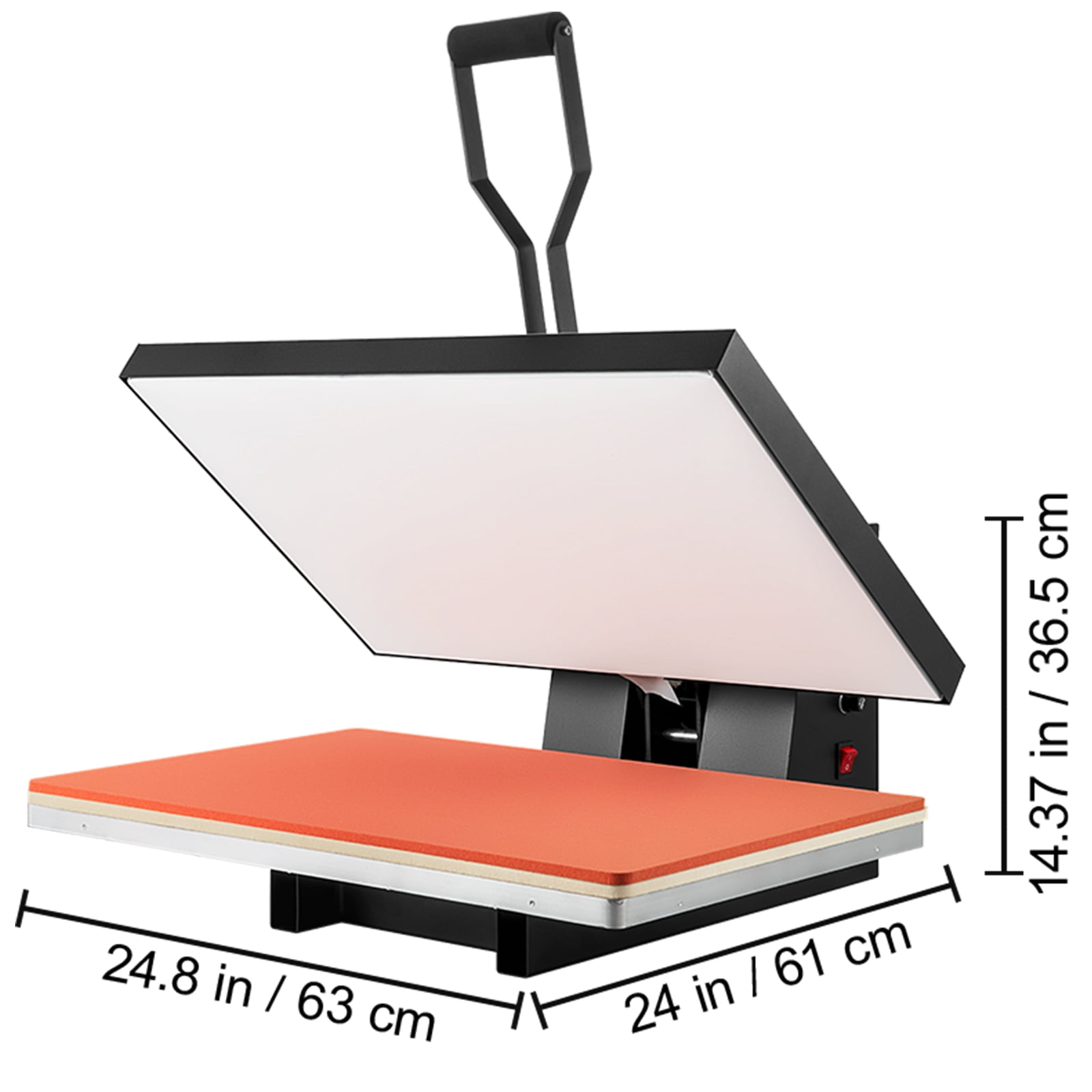 BENTISM Heat Press Machine, 16" x 24" Clamshell Sublimation Transfer Printer Teflon Coated, 1700W Digital Precise Heat Control, Silica-gel Sponge Powerpress for T-shirt Bag Pad Pillow