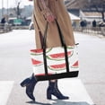 thumbnail image 4 of FORMRS Canvas Laptop Tote Bag for Women with 15.6" Computer Compartments Shoulder Handbag, Watermelon Pattern, 4 of 7