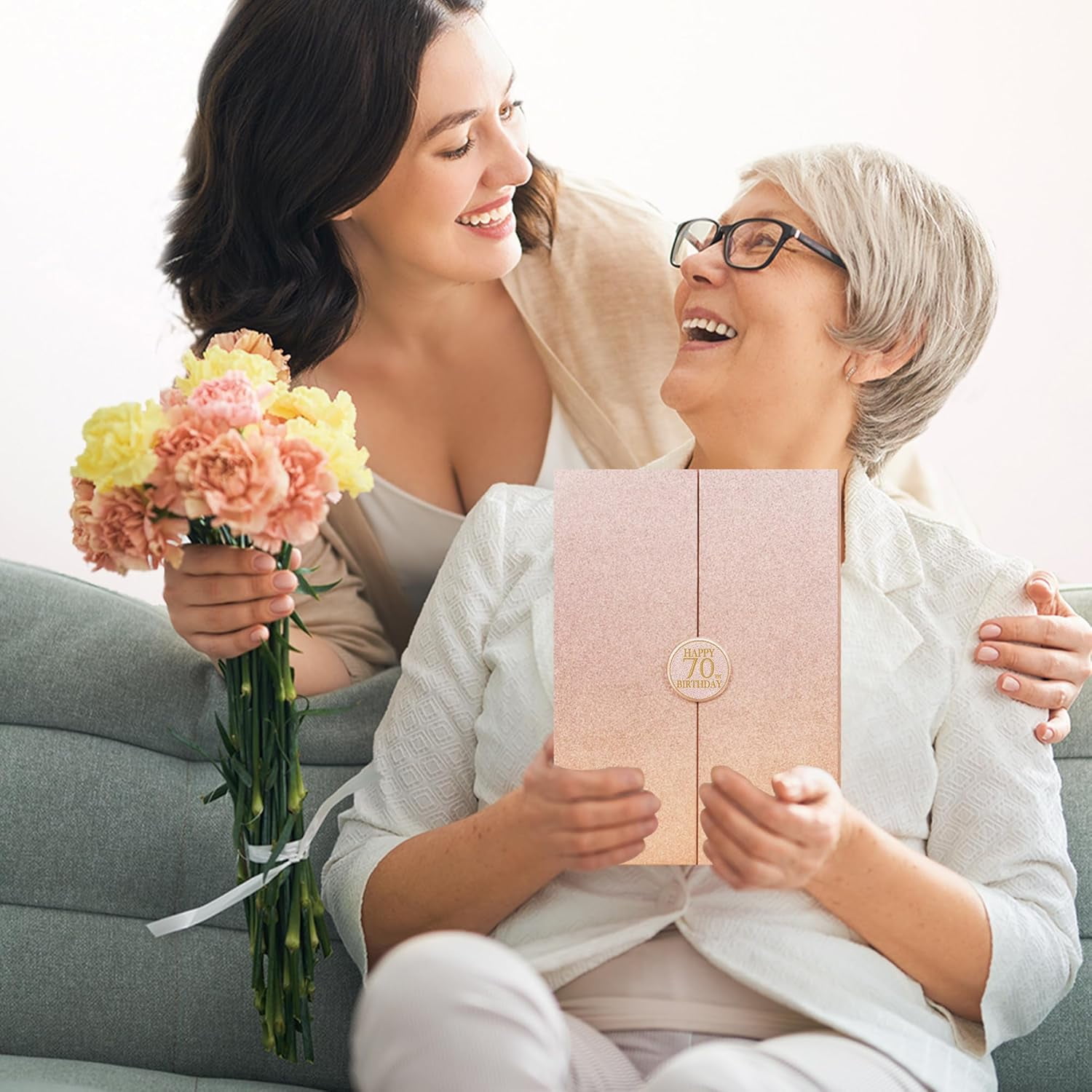 Rose Gold 70th Birthday Party Decorations, Happy 70th Birthday Alternative Signature Guest Book for Women Pink Cheers to 70 Years Old Gifts 70 Birthday Signing Card Board Party Supplies