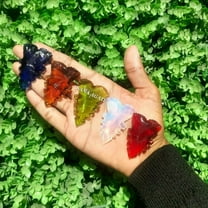 5pcs Glass Obsidian Mini Arrowheads Point Crystal For Home Décor Jewelry Making