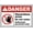 Warning Sign 1, variant on Hazardous Area Do Not Enter Safety Warning Sign 8"x12" - Caution Tin - For Workplace Restricted Zones