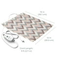 thumbnail image 6 of Pure Enrichment PureRelief Express Designer Series Electric Heating Pad - 12” x 15” Fast-Heating with 4 Heat Settings, Machine-Washable Fabric, & 2-Hour Auto Safety Shut-Off - Desert Herringbone, 6 of 7