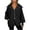 Black, variant on Turilly Lady Coats Winter Plus Size Jackets Fashion Women's Zipper V-Neck Pullover Tops Long Sleeve Print Hooded Blouse Sweatshirt