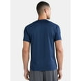 thumbnail image 3 of Athletic Works Men's Mesh Striped Tee with Short Sleeves, Size S-3XL, 3 of 5