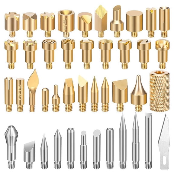 43 Pieces Wood Burning Tip Set Tips Template for DIY Embossing and Carving Crafts